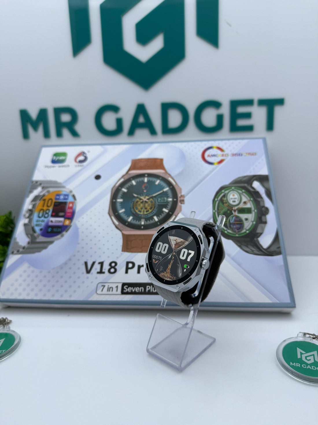 V18promax Smart Watch 7in1 Stainless Steel Ocean Rubber BT Call Wireless Charger Sleep Tracker New Release Relogio V18 PROMAX